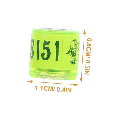 BESPORTBLE 100pcs Mixed Pigeon Leg Bands Foot Rings for Poultry Birds and Chickens Easy Identification Supplies for Racing Pigeons Parakeets and Style