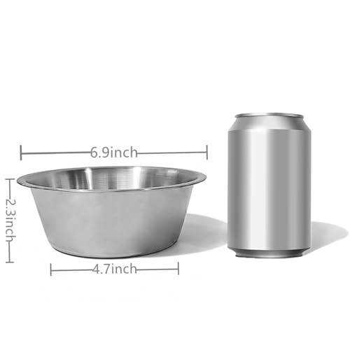 FOYO Stainless Steel Pet Bowls Set - Dog Dishes for Small/Medium Dogs, 29 OZ Food and Water Bowls, Set of 2 - size: 3.5 Cups(29 OZ)