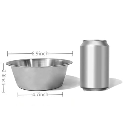 FOYO Stainless Steel Pet Bowls Set - Dog Dishes for Small/Medium Dogs, 29 OZ Food and Water Bowls, Set of 2 - size: 3.5 Cups(29 OZ)