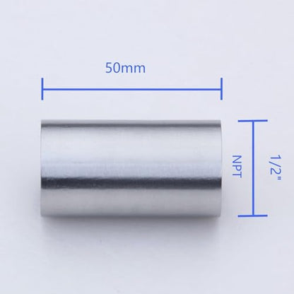 CONSTELLAR 304 Stainless Steel Pipe Nipple - 1/2" NPT Female x 1/2" NPT Female Threaded Fitting 2 Inch (50mm) Length 3mm Wall Thickness Heavy Duty Seamless Pipe Nipple for Water Gas Oil fluid (1 Pack) - size: 1/2" NPT Female x 1/2" NPT Female, style: 50mm