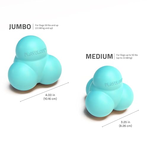 Playology Dog Toys | Squeaky Bounce Ball for Large Dogs | Peanut Butter Scented Jumbo Dog Ball for Interactive Play - style: Peanut Butter