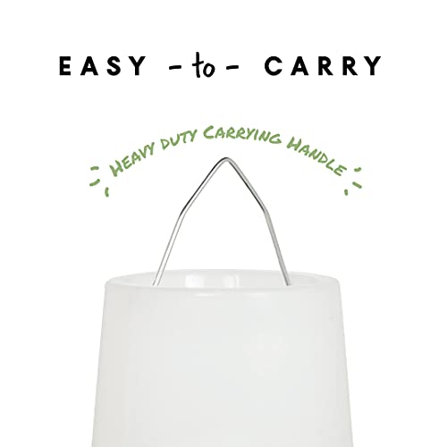 Harris Farms Plastic Hanging Poultry Feeder, Twist and Lock Base, For Medium to Large Flocks, Feeds up to 25 Birds, 10 lbs