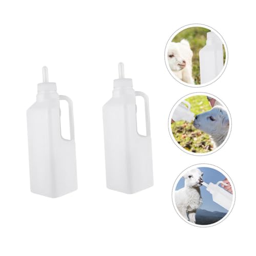 HANABASS 2pcs Silicone Lamb Feeding Bottle Lids for Newborn Animals Pet Feeding Supplies
