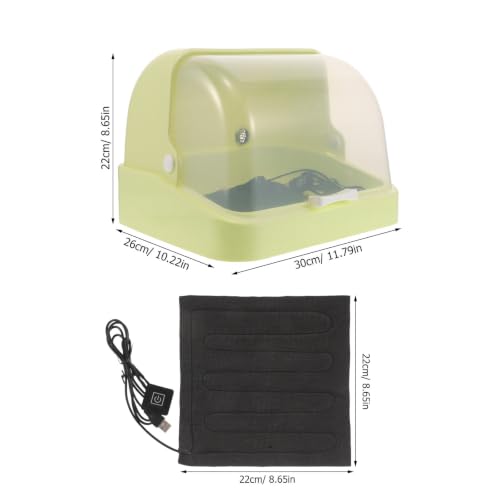 Chick Brooder Box with Tricolor Adjustable Heating System and Enhanced Air Circulation for Quail and Bird Eggs, Plastic and Thermal Insulation Cotton Material, Suitable for Home