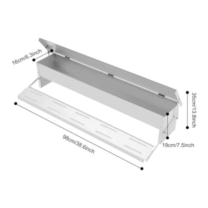 Automatic Chicken Feeder with Treads - Treadle Chicken Feeder, 22 lb. Large Capacity Poultry Tank, Theft Proof for Hens/Ducks, Easy to Clean and Fill