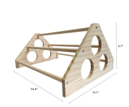 Large Wooden Pine Chick Perch Roosting Bar for Baby Chicks Brooder Coop, Chicken Training Toy Stand - color: Style 1