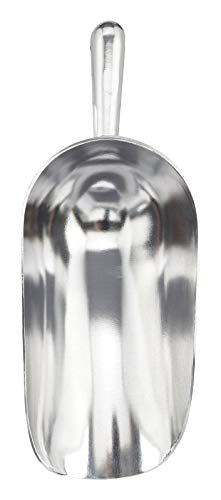 HIC Kitchen Flat Bottom Food Utility Scoop, 14-Inches, 57.5-Ounces, Commercial-Grade Anodized Cast Aluminum