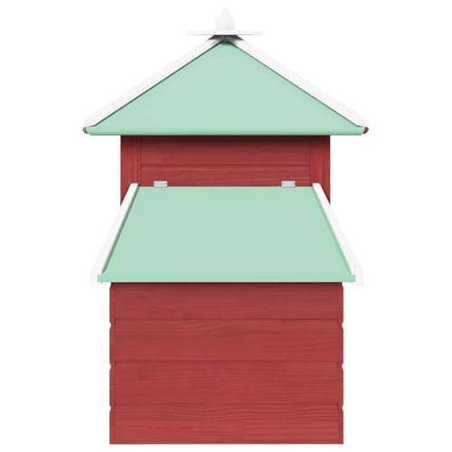 Large Chicken Coop 74.8 x 74.8 x 40.2 in Red Firwood Outdoor Run Hen House Enclosure with Weatherproof Roof, Sturdy Galvanized Frame, Rustic Finish for Backyard, Garden, Farm - color: Red
