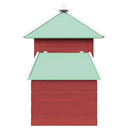 Large Chicken Coop 74.8 x 74.8 x 40.2 in Red Firwood Outdoor Run Hen House Enclosure with Weatherproof Roof, Sturdy Galvanized Frame, Rustic Finish for Backyard, Garden, Farm - color: Red