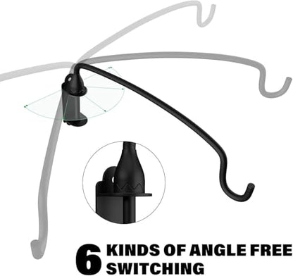8 Pack Hanging Plant Bracket Wall Mounted Hooks for Hanging Bird Feeder, Flower Bracket, Anti Rust Metal Lanterns 12 Inches (12 in 8P) - color: Black, size: 12in 8Pack