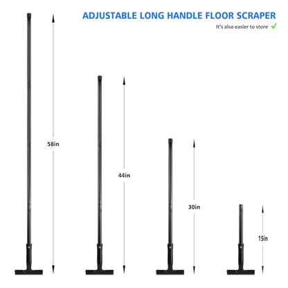 EHDIS Adjustable Razor Blade Scraper, 15''-58'' Long Handle 6" Blade Scraper Tool with 20 Double-Edge Blades for Cleaning Paint, Caulk, Adhesive,Painting Stripping Tools, Tile, Floors, Walls