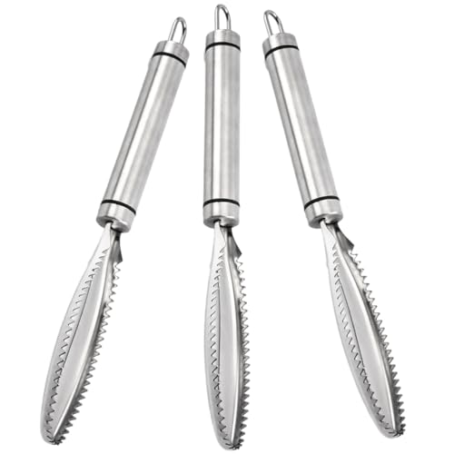 Chicken Lung Scraper Stainless Steel Handheld Poultry Processing Tool 3-Pack 9.44-Inch Ergonomic Chicken Lung Removal Tool for Home Farm and Slaughterhouse