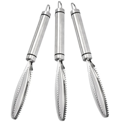 Chicken Lung Scraper Stainless Steel Handheld Poultry Processing Tool 3-Pack 9.44-Inch Ergonomic Chicken Lung Removal Tool for Home Farm and Slaughterhouse