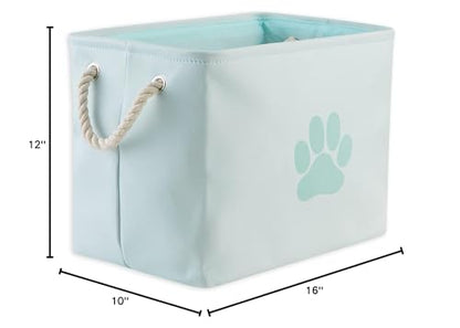 Bone Dry Pet Storage Collection Collapsible Bin, Medium Rectangle, Aqua - color: Aqua, size: Medium Rectangle