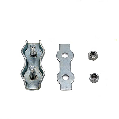 M5 Poly Rope Connectors, Wires Splicer Galvanized Steel Connectors for Electric Fences Wires (20)