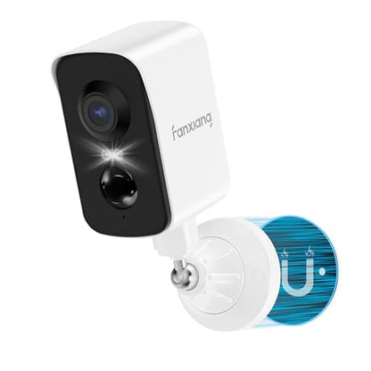 fanxiang 2K Magnetic Security Camera Outdoor Wireless Rechargeable Battery Camera WiFi, 300° Pan Rotating, AI Motion Detection, PIR, Spotlight, Siren, Two-Way Talk, IP65, SD/Cloud Storage - style: Magnetic Camera
