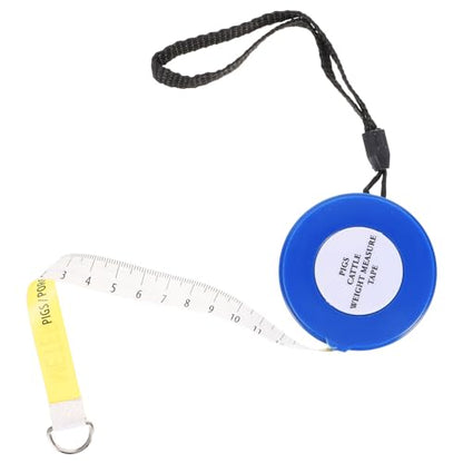 TEHAUX Multipurpose Animal Weight Tape Measure for Goats Pigs Cattle Tearproof Retractable Measuring Tape for Chest Waist Girth Accurate Livestock Body Measurement