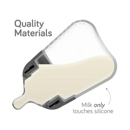 Nanobebe Flexy Silicone Baby Bottle, Anti-Colic, Natural Feel, Non-Collapsing Nipple, Non-Tip Stable Base, Easy to Clean 2-Pack, Sage, 5 oz - color: Sage, style: 5 Ounce 2-Pack