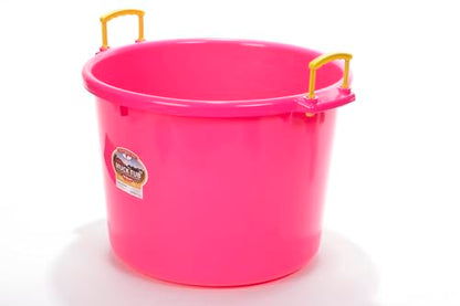 Little Giant® Plastic Muck Tub | Durable & Versatile Utility Bucket with Handles | Muck Bucket | Durable Handles | 70 Quart | Hot Pink - color: Hot Pink, size: 70 quart