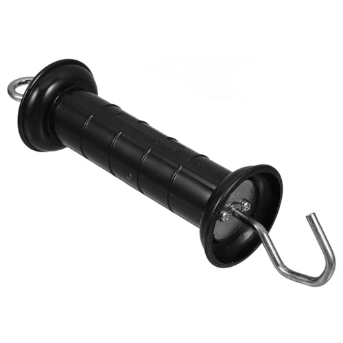 Cabilock Electric Fence Gate Handle with Hot Wire Fence Grip Replacement for Outdoor Gate Black Plastic Tension Spring