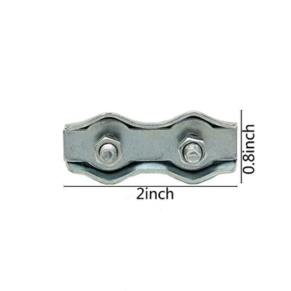M5 Poly Rope Connectors, Wires Splicer Galvanized Steel Connectors for Electric Fences Wires (10)