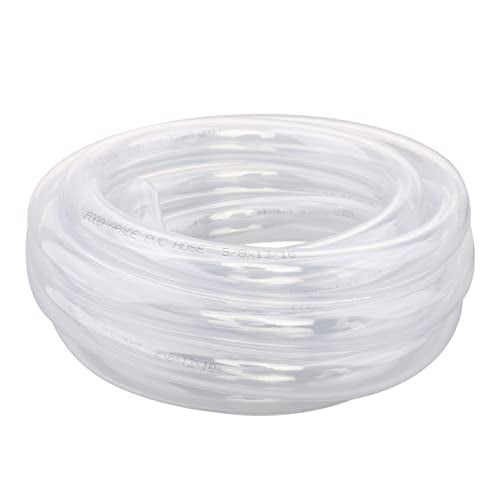 DERNORD PVC Tubing 5/8"ID X 13/16"OD Flexible Clear Vinyl Hose 10 Feet for Food Grade - size: 10 Feet, style: 5/8"ID X 13/16"OD