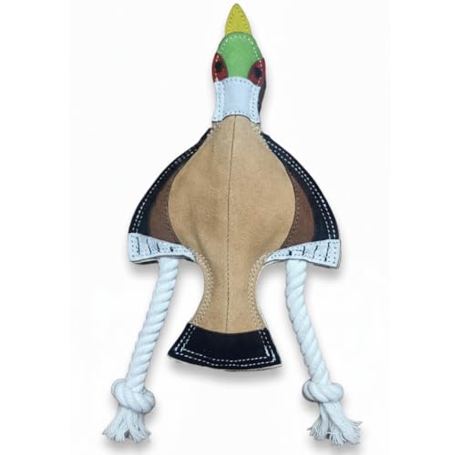 Fuzzl Eco Leather Pip Pheasant Toy Natural and Tough Dog Toys - Long Lasting Chew Toys for Aggressive Chewers - Strong Dog Toy for Dogs and Puppy - style: Pheasant