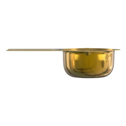 Color Up ⅓ Cup Measuring Cup (80 ml) – Premium Gold Stainless Steel, Accurate for Wet & Dry Ingredients, Embossed Markings, Easy-Pour Spouts, Dishwasher-Safe, Kitchen Essential - size: 1/3 Cup (80 ml) Gold