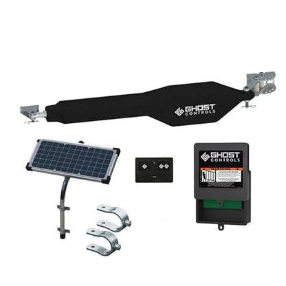 GHOST CONTROLS Solar Heavy-Duty Automatic Gate Opener Kit for Driveway Swing Gates with Long-Range Solar Gate Opener Remote - Model TSS1XP - size: Solar Single Swing Gate Opener