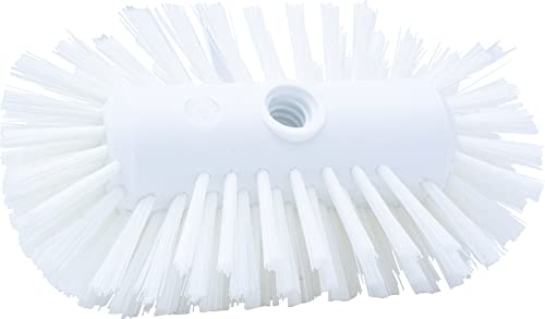 SPARTA Tank and Kettle Scrub Brush Heavy-Duty Tile Brush, Color-Coded and Handle Compatible (Sold Separately) for Optimal Access In Spacious Containers, Plastic, 5.25 X 7.5 Inches, White - color: White