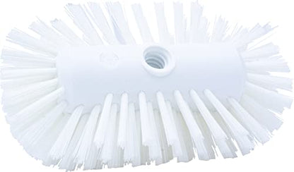 SPARTA Tank and Kettle Scrub Brush Heavy-Duty Tile Brush, Color-Coded and Handle Compatible (Sold Separately) for Optimal Access In Spacious Containers, Plastic, 5.25 X 7.5 Inches, White - color: White