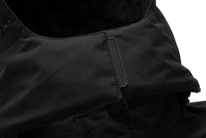 MOERDENG Women's Waterproof Ski Jacket Warm Winter Coat Hooded Snowboarding Jacket Snow Coat - color: Black, size: Medium