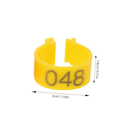 50pcs Poultry Leg Bands Durable Chicken Leg Rings for Easy Identification of Roosters Hens Lightweight Reusable Bright Colors for Marking Different Breeds