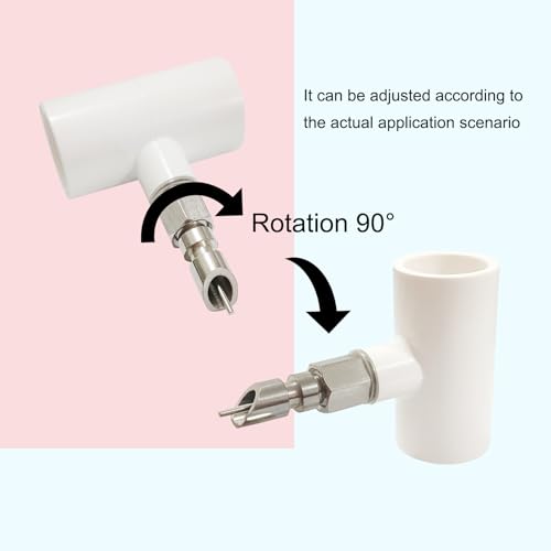 Stainless Steel Rabbit Water Nipples Metal Automatic Watering System with PVC Tee for Rat, Guinea Pig, Hamster, Ferrets (6Pcs)
