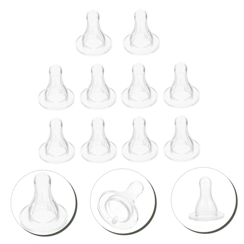 HANABASS 10pcs Silicone Goat Nipples for Lamb Feeding Wear-Resistant Pacifiers for Young Livestock Easy to Use Nursing Bottles Replacement for Old Nipples