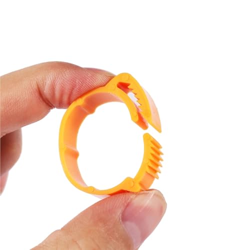 Chicken Foot Ring Adjustable Size Poultry Leg No Number Buckle ID2.0~2.4cm Plastic Chick Duck Goose Feeding 70 Pcs for Easy Flock Management(Green) - color: Green