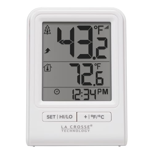 La Crosse Technology 308-1409WNH-CBP Battery Operated Wireless Digital Thermometer - White - color: White
