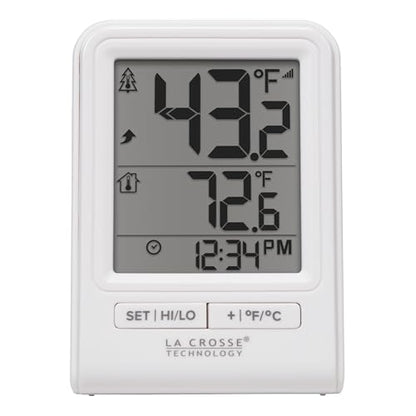 La Crosse Technology 308-1409WNH-CBP Battery Operated Wireless Digital Thermometer - White - color: White