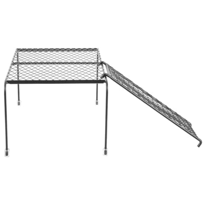 balacoo Rutin Chicken Coop Platform with Ladder Hollow-Out Iron Roosting Rack for Poultry Care Indoor Outdoor Habitat Supply 10.62X5.90X4.52 Inches
