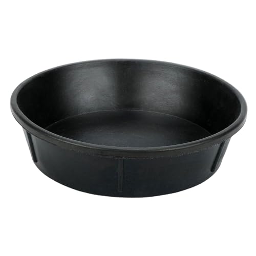 Horse Feed Bucket Rubber Feeder Pan Multipurpose Sturdy Stackable Chicken Dust Bath Tub Feeding Container for Zoo Outdoor