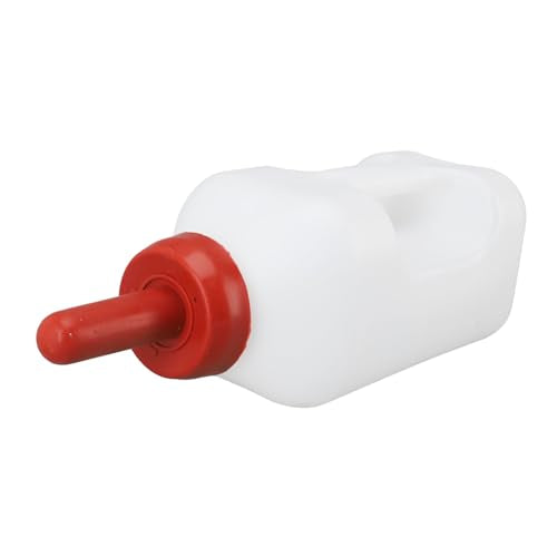 Ymiko Calf Bottles and Nipples, Cow Baby Bottle with Hand Grip Handle 2L Calf Feeding Bottle Calf Feeder Silicone Nipple Calf Nurse Feeding Supplies for Farm Pasture (Horizontal Milk Pot) - size: Horizontal Milk Pot