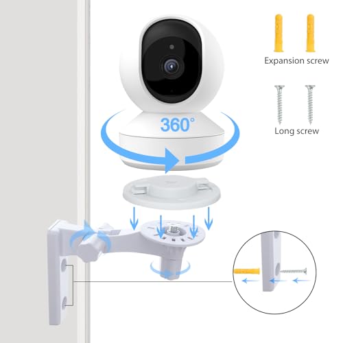 2 Pack Wall Mount Compatible with Reolink E1 Pro/ E1,180° Adjustable Camera Wall Mount Bracket Indoor and Outdoor Security Camera Mounting Bracket with Mounting Plate