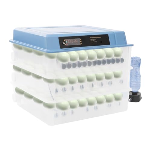 192 Eggs Incubator, Intelligent Automatic Egg Rotating Incubator with Auto Turning and Temperature Humidity Control, Automatic Digital Poultry Hatcher Machine for Chicken Duck Quail Eggs - size: 192 Eggs