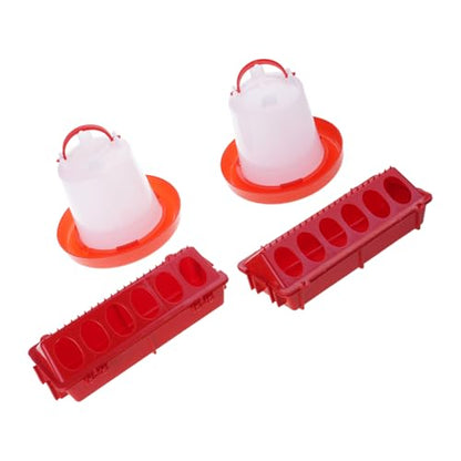 Spill Feed Set Poultry Trough Waterer for Small Scale Livestock Care Treat Feeding Tool Backyard Chicken Supplies Chicken Accessories Poultry Feeding - color: Style2