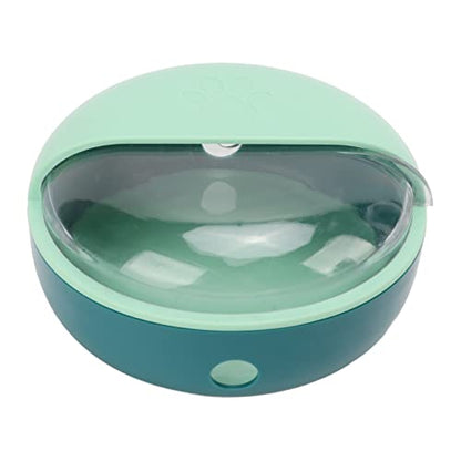 Pet Nipple Feeder with 5 Silicone Nipples, Small Pet Milk Bowl for Rabbits Puppy Kitten, Food Grade Simulated Nursing Bowl with Protective Cover, Natural Design Feeding Device for