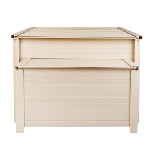 New Age Pet ECOFLEX Fontana Jumbo Chicken Coop, Urban Barn for 4 to 6 Chickens, Easy Assembly, Eco Friendly & Durable, Tan