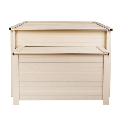 New Age Pet ECOFLEX Fontana Jumbo Chicken Coop, Urban Barn for 4 to 6 Chickens, Easy Assembly, Eco Friendly & Durable, Tan