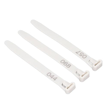 Rengue Numbered Chicken Leg Bands, Easy Apply Poultry Identification Rings, 100 Pieces for Ducks, Chicks, Geese, and Pigeons Numbered Chicken Leg Bands, PP Material, Nan Gardening (White) - color: White