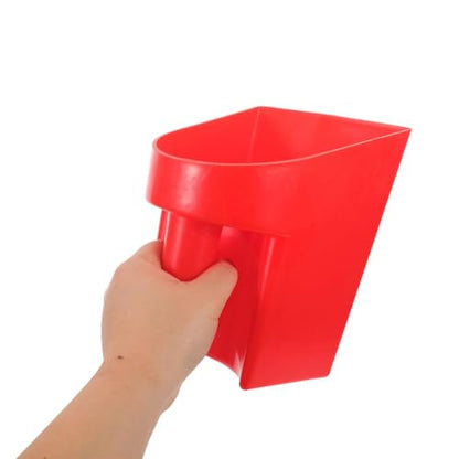 2pcs Farm Feed Scoop - Plastic Barn Shovel with Ergonomic Handle - Large Capacity Grain Scoop for Livestock, Horse, Animal Feeding