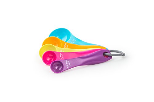 Fox Run 4843 Measuring Spoon Set, 2 x 5 x 1.75, Multicolored - style: Measuring Spoon Set